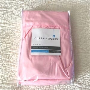 Ruffled Pink Curtain